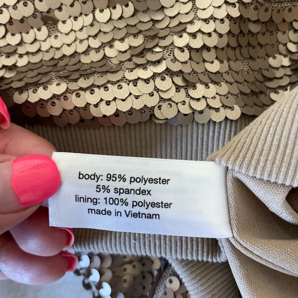 Lane Bryant Gold Sequin Sweater Top - Picture 7 of 7